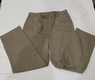 Women's LL Bean Favorite Fit Straight  Size 14  Long Pants Brown - Image 1 of 4