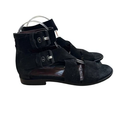Rag & Bone Madeira Gladiator Suede Leather Sandals Black Size 7.5 - Image 1 of 4