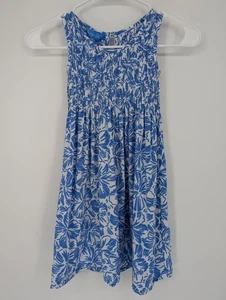 Blue Ginger Girls Dress Blue & White Floral Fun Size 4 - Picture 1 of 7
