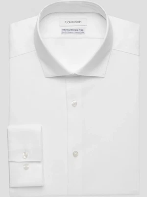 NEW Calvin Klein Slim Fit Non-Iron Men's Dress Shirt White (17 & sleeve 36/37) - Image 1 of 4