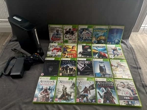 Xbox 360 Schwarz 120GB HDD Inkl. Controller und 20 Spiele - Bild 1 von 3