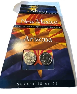 P D State Quarters Alaska-49 Arizona- 48 New Mexico-47 of 50! Uncirculated - Picture 1 of 5