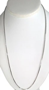 18K Weißgold Box Kette, 23-1/4" lang - Bild 1 von 5