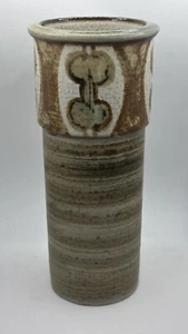 Vintage MCM Soholm Stentoj Bornholm Denmark Danish Stoneware Pottery Tall Vase - Picture 1 of 10