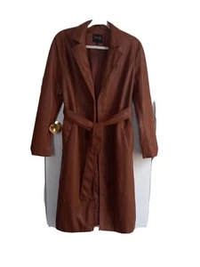 Truth By REPUBLIC Faux Leather Trench Coat Size Xs - Picture 1 of 9