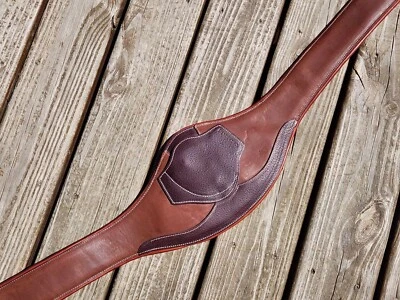 Devoucoux Dos Tonos Marrón Acolchado Anatómico Inglés Jersey Circunferencia - 64"/160cm - ¡NUEVO CON ETIQUETAS! Foto 1 de 4