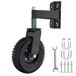 Gate Wheel 8inch for Metal Tube Gate Wooden Gate 650Lbs Capacity Spring Loaded - Picture 1 of 6