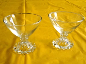Lot of 2 Anchor Hocking Clear BUBBLE Pattern 6oz Sherbets - Picture 1 of 3