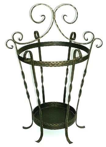 Vintage Arts & Crafts French Wrought Iron Umbrella Stand Cover