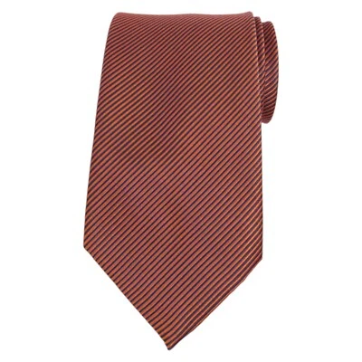 Corbata de seda para hombre NAUTICA naranja azul marino a rayas tejida 3,25 clásica corbata de diseñador Foto 1 de 4