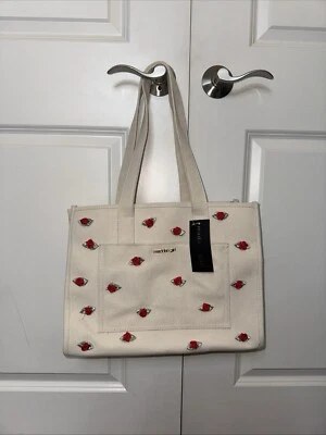 Bolso Bandolera Madden Girl Coquette Rose Rosetta Grande Lona Crema Nuevo con Etiquetas Foto 1 de 4