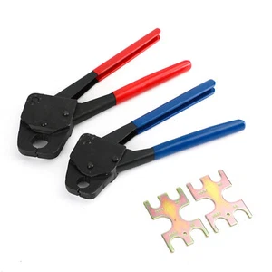 2 Pex Crimper 1/2" And 3/4" Plumbing Crimping Gonogo Set Angle Gauge Tools Set - Picture 1 of 12