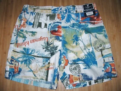 CARIBBEAN JOE Swimsuit TRUNKS Size XL Polyester SWIM Suit TROPICAL Islands NWT - Image 1 of 4