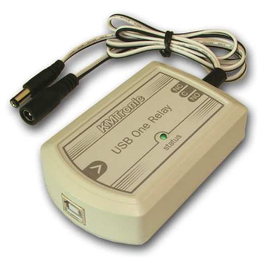 KMTronic USB One Relay Controller, RS232 Serial controlled, BOX, DC cable - Image 1 of 1