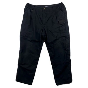5.11 Tactical Cargo Pants Mens 39x28 Black Rip Stop Pockets Outdoor Hiking Adult - Picture 1 of 9