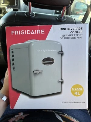 Frigidaire EFMIS129 Retro 6 Can 4-Liter Mini Beverage/Skincare Cooler, Moonbeam - Image 1 of 3