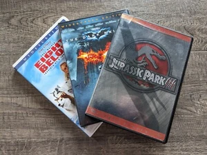 Lot of 3 DVD Movies: JURASSIC PARK, THE DARK KNIGHT & EIGHT BELOW - Picture 1 of 7