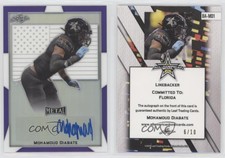 2019 Leaf Metal US Army All-American Bowl Flag Purple /10 Mohamoud Diabate Auto