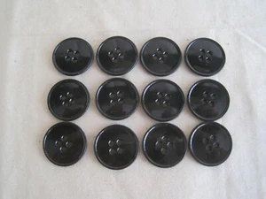 100 Knöpfe aus Polyester Made in GDR ,Wäscheknöpfe 20 mm schwarz1 - Bild 1 von 3