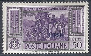 1932 EGEO LIPSO GARIBALDI 50 CENT MH * - RR10906 - Picture 1 of 1