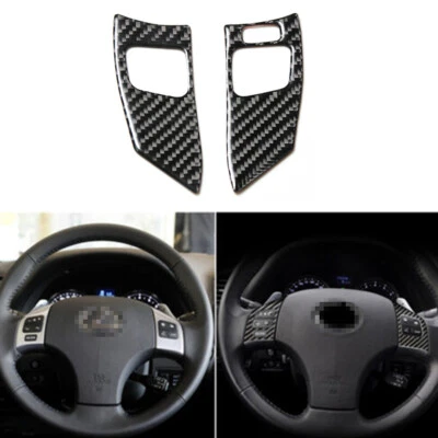 Carbon Fiber Steering Wheel Trim Cover For Lexus IS250 300 350 2006-2012 TypeA Foto 1 de 4