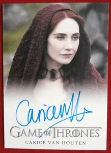 GAME OF THRONES - CARICE VAN HOUTEN - MELISANDRE - AUTOGRAPH Card - Rittenhouse - Picture 1 of 2