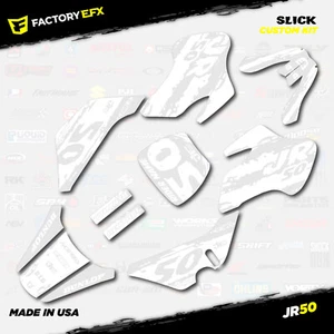 Whiteout Slick Camo Racing Graphics kit Fits 00-06 Kawasaki JR50 JR 50 - Picture 1 of 5