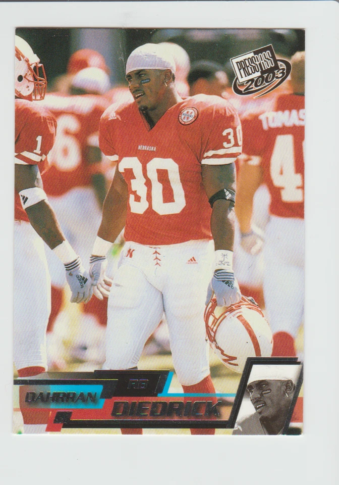 2003 Press Pass #014 Dahrran Diedrick rookie card, Nebraska Cornhuskers star - Image 1 of 1