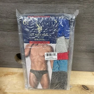 US POLO ASSN 6 Pack Mens Cotton Stretch Bikinis Size Small New - Picture 1 of 3