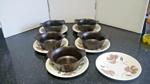 Retro JG Meakin Whispering Maidstone 5x soup coups and saucers plus spare sauce - Picture 1 of 3