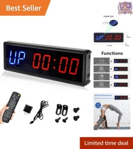 LED Countdown/Up Timer Metal 11" Interactive Stopwatch Remote Gym Workout - Picture 1 of 9