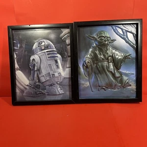 Star Wars 3d Framed Art R2-D2 & Yoda. See Description. - Picture 1 of 6