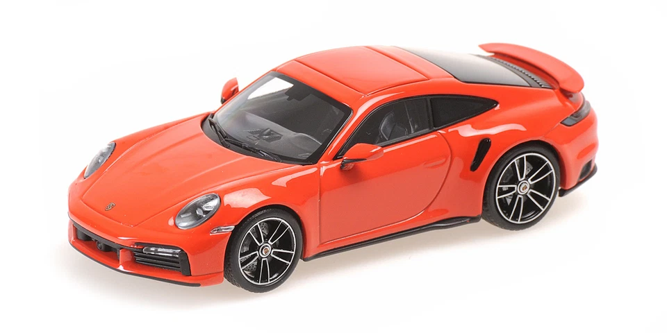 Porsche 911 992 Turbo S Coupe 2020 Orange Lava Minichamps 410069476 1 43