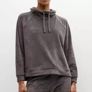 Sudadera Barefoot Dreams Luxechic Gris Suave Cuello Embudo Talla Pequeña Usada en Excelente Condición - Imagen 1 de 7