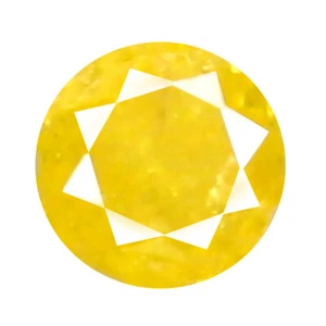 Elegante piedra preciosa de diamante amarillo de corte redondo de 0,12 quilates (3 x 3 mm) (sin calefacción) elegante - Imagen 1 de 1