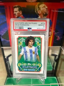 2023 Topps Argentina Fileteado #FT9 Diego Maradona Insert Fileteado PSA 10 GEM - Picture 1 of 16