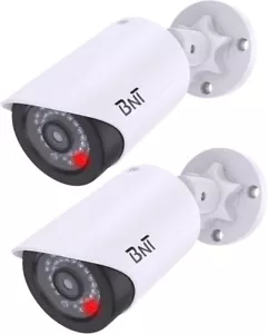Dummy Security Camera, Fake, Security, Indoor, Outdoor, Home (2 Pack, White - Picture 1 of 8