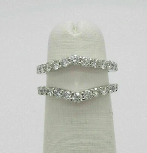 2.00Ct Round Cut Simulated Diamond 925 Sterling Silver Enhancer Ring Guard - Picture 1 of 9