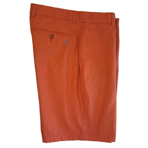 TailorByrd Shorts Mens 36 Salmon Orange Bermuda Chino 100% Cotton Flat Front - Picture 1 of 9