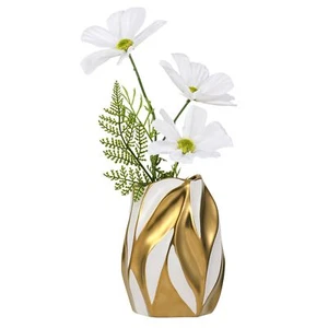 Ceramic Vase Vase for Home DecorDecorative Flower Vase Vertical Stripe Cerami... - Picture 1 of 7