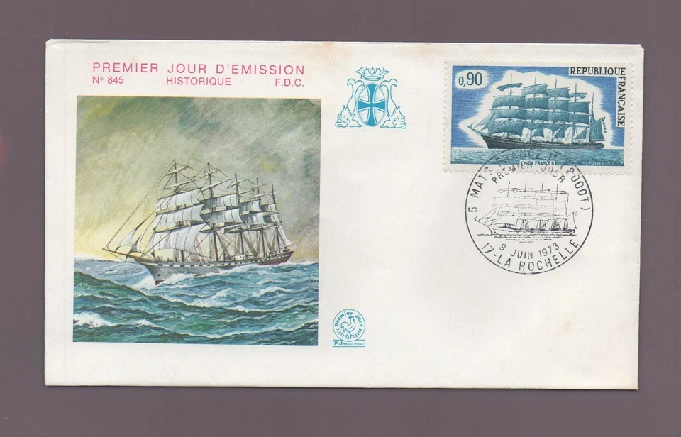 FDC 1973 - Cinq mats FRANCE II    (2441) - Photo 1/1