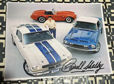CARROLL SHELBY SIGNED PHOTOGRAPH THE MAN, COBRA, GT350 AND GT500 CONVERTIBLE 4U!