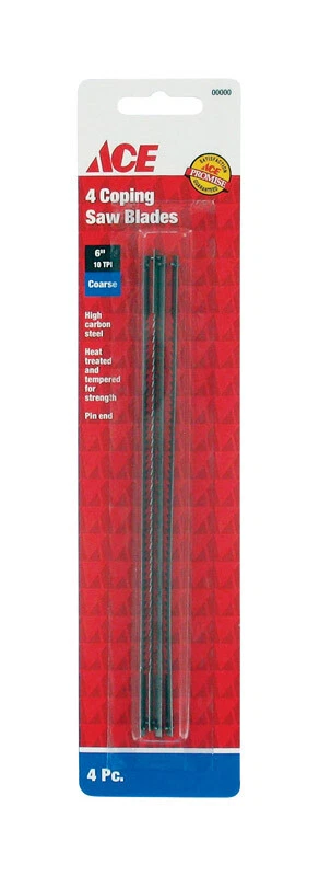 Ace 6.5 Carbon Steel Coping Saw Blade 10 TPI 4 pk - Image 1 of 1