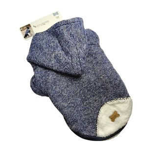 Koolaburra By Ugg Dog Large Juno Pet Hoodie Sweater Blue Knit With Fleece Lining - Picture 1 of 6