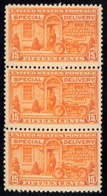 US Scott E13 Mint NH OG 15c deep orange Motorcycle Delivery Lot V100 bhmstamps - Image 1 of 2
