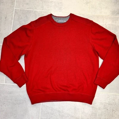 Talbots Men's Red Crew Neck Cotton Sweater Size Large - Image 1 of 4