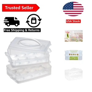 Anpassbarer 24 Eier Kunststoffträger mit Griff - perfekt für Partys & Picknicks - Bild 1 von 7