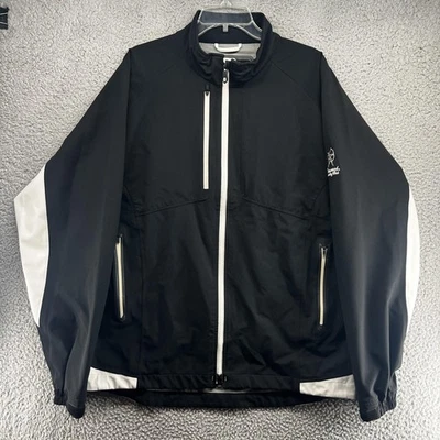 FootJoy DryJoys Tour XP Golf Rain Jacket Mens Large Black White Sherwood CC - Image 1 of 4