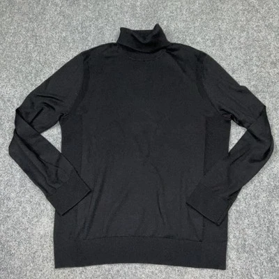 Express Sweater Womens Size L Black Wool Blend Turtle Neck - Image 1 of 4