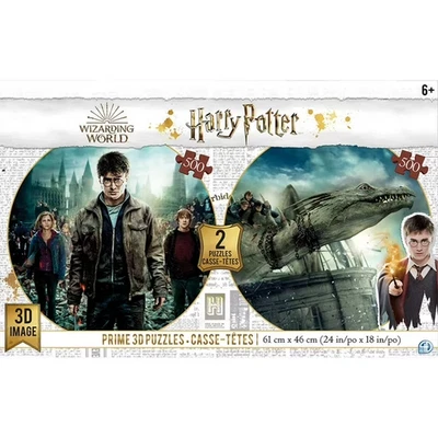 Mundo Mágico de Harry Potter, Prime 3D Dos Rompecabezas, 500 piezas cada uno-Nuevo 24x18 pulgadas Foto 1 de 3